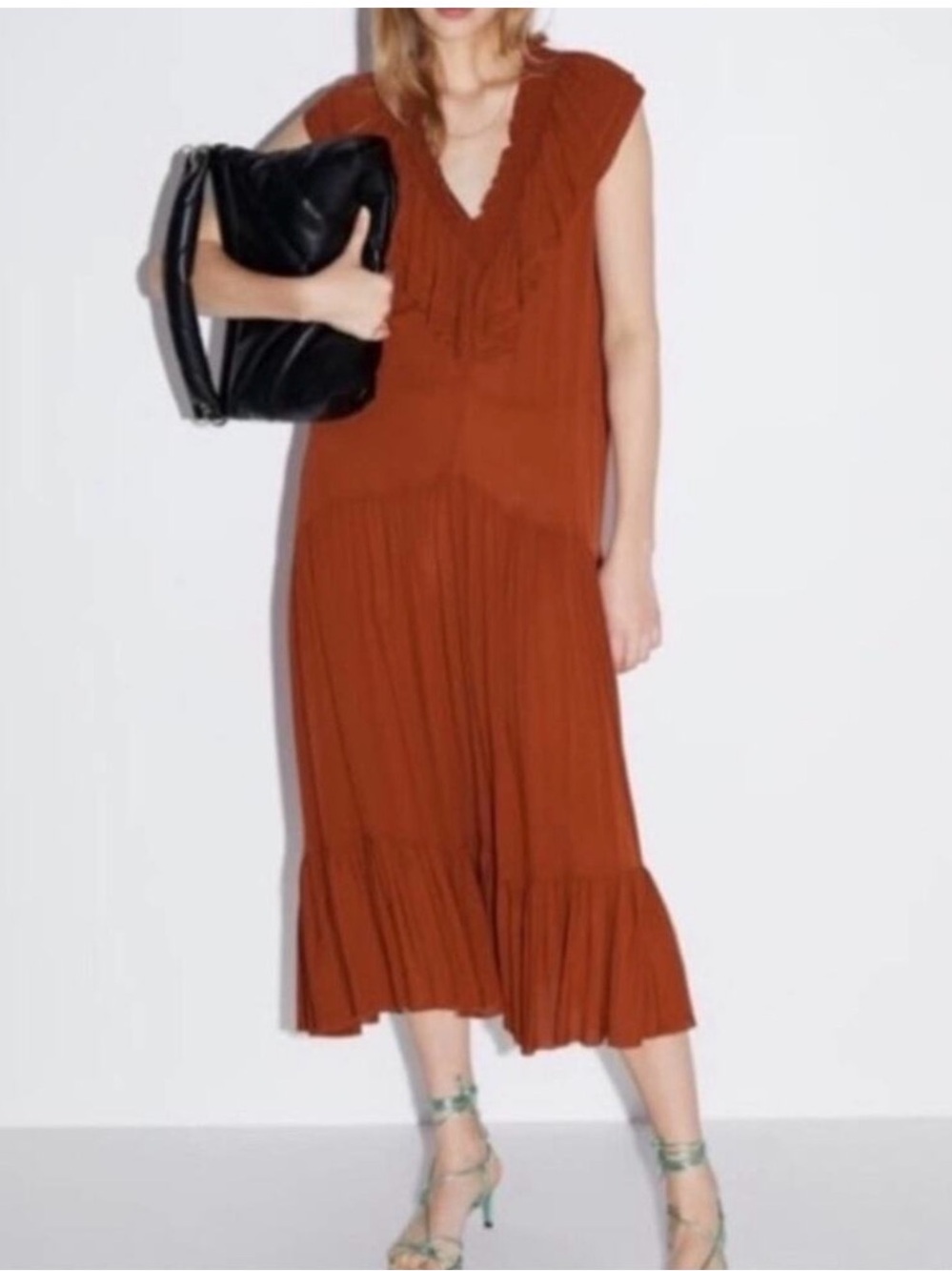 Zara dark orange dress